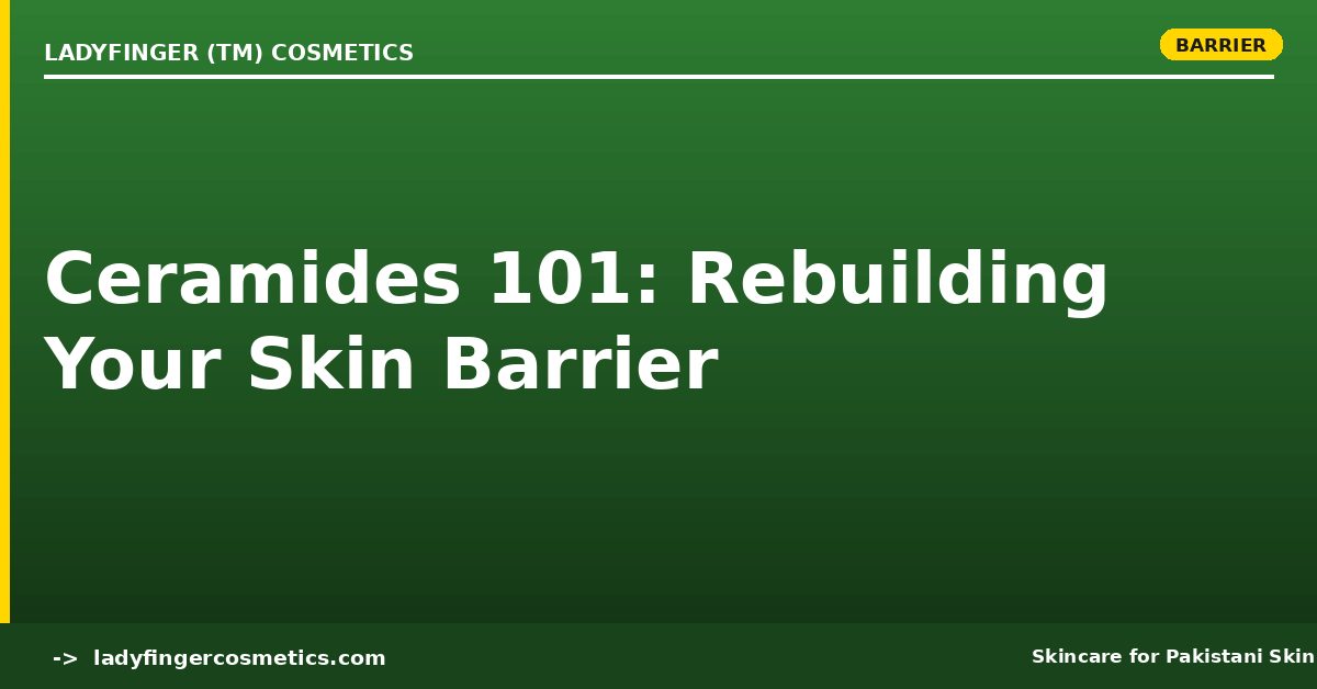 Ceramides 101 — Rebuilding Your Skin Barrier the Right Way